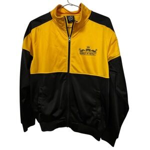 Retro Streetwear Men's S Black & Yellow AMA Track Jacket MINTY